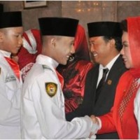 Pmbubaran paskibraka Kabupaten Kuningan tahun 2014.